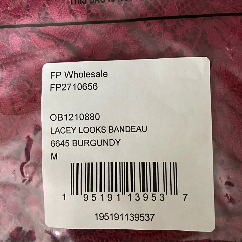 Free People Lacey Looks Bandeau Burgundy - Picture 6 of 6